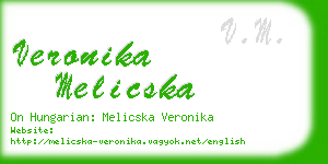 veronika melicska business card